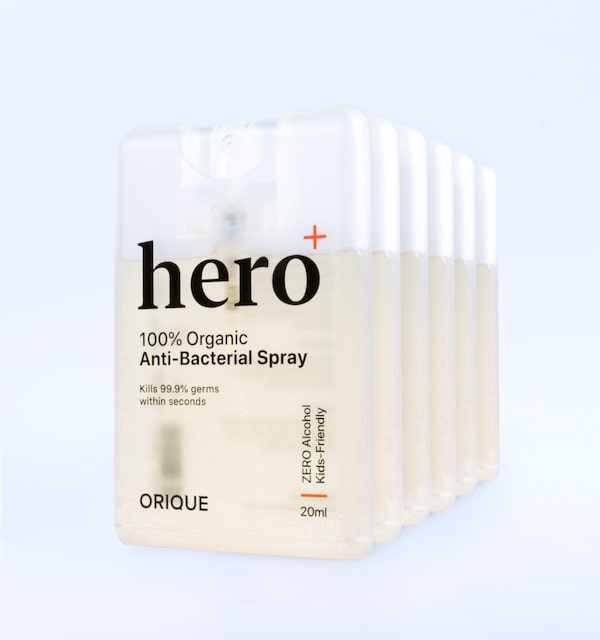 hero+ | The 100% Organic Anti-Bacterial Spray made for every family with ZERO alcohol. hero+ | The 100% Organic Anti-Bacterial Spray made for every family with ZERO alcohol.